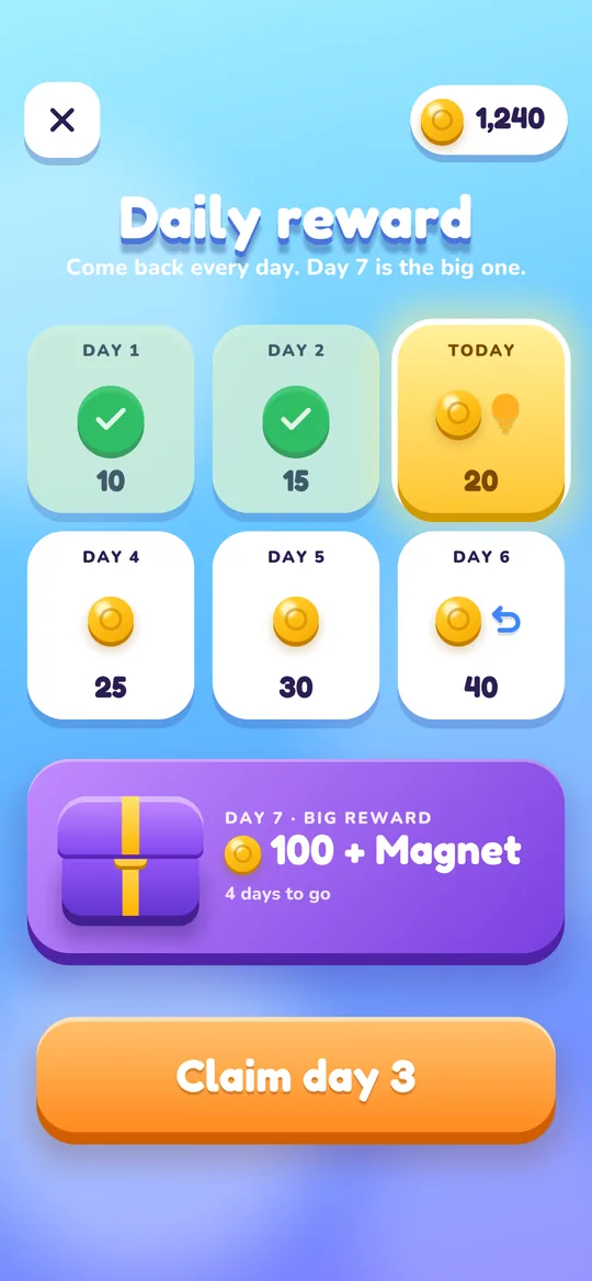 Daily reward