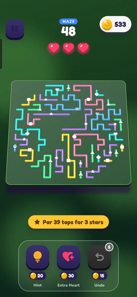 Arrows maze board