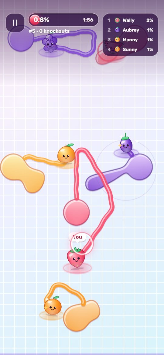 Fruit Turf: jelly trails and territory